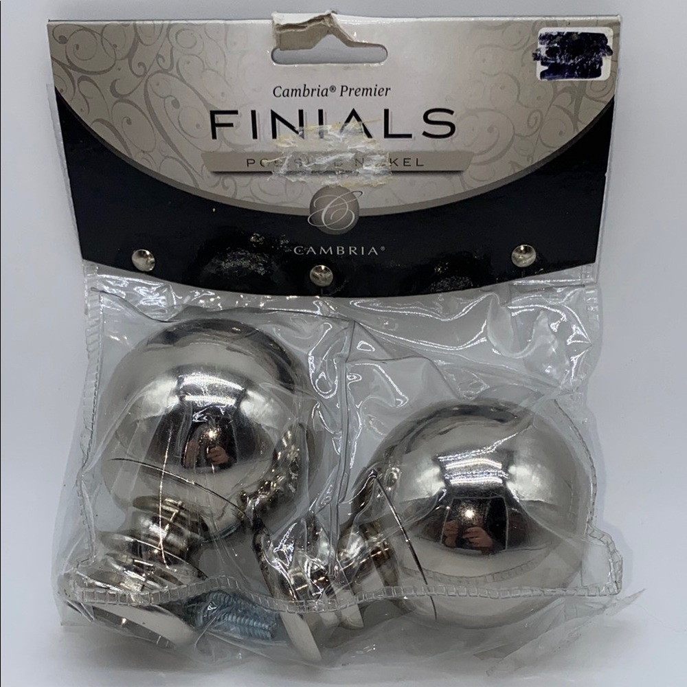 Cambria Premier Polished Nickel Paragon Finials 44308